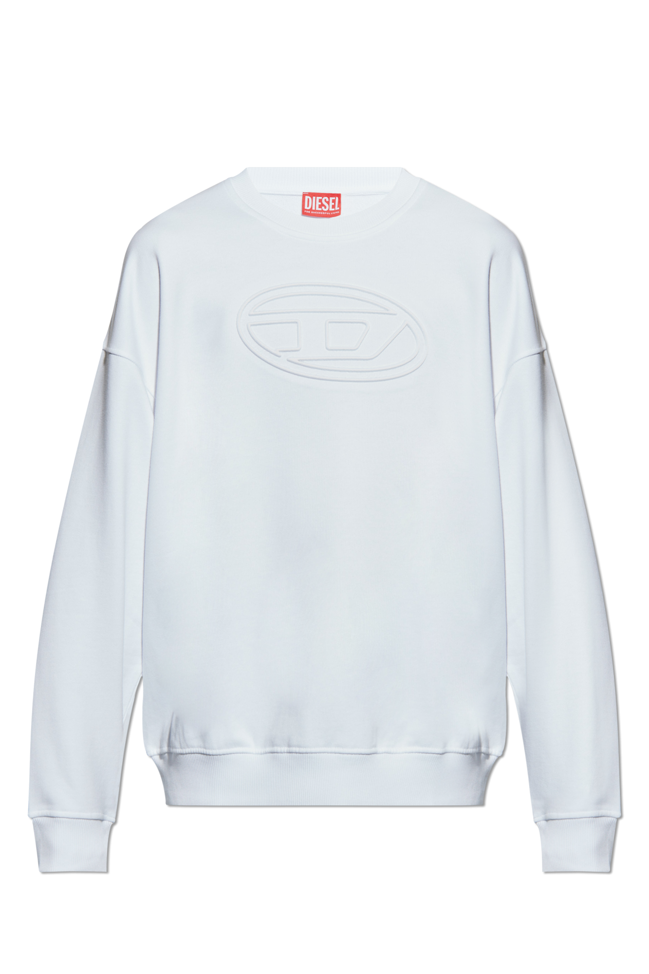 【すぐ届く】 DIESEL S-Mart-Bigoval ロゴ スウェットシャツ Men's Sweatshirt with embossed logo | Diesel S-MART-BIGOVAL